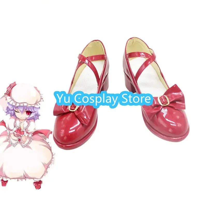 

Yu-Cosplay Game Touhou Project Remilia Scarlet Cosplay Shoes PU Leather Shoes Halloween Carnival Boots Custom Made