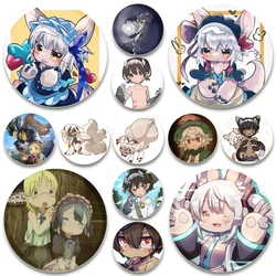 Anime Made in Abyss 32/44/58mm Simple Button Pins,Snap in Design Brooch,Daily Stylish Ornament Badge,Ideal Gifts for Friends