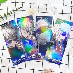 21×8CM Laser Satoru Gojo Sliver Short Hair Bookmark Stationery Set Creative Blue Background Office Supplies Limited Edition