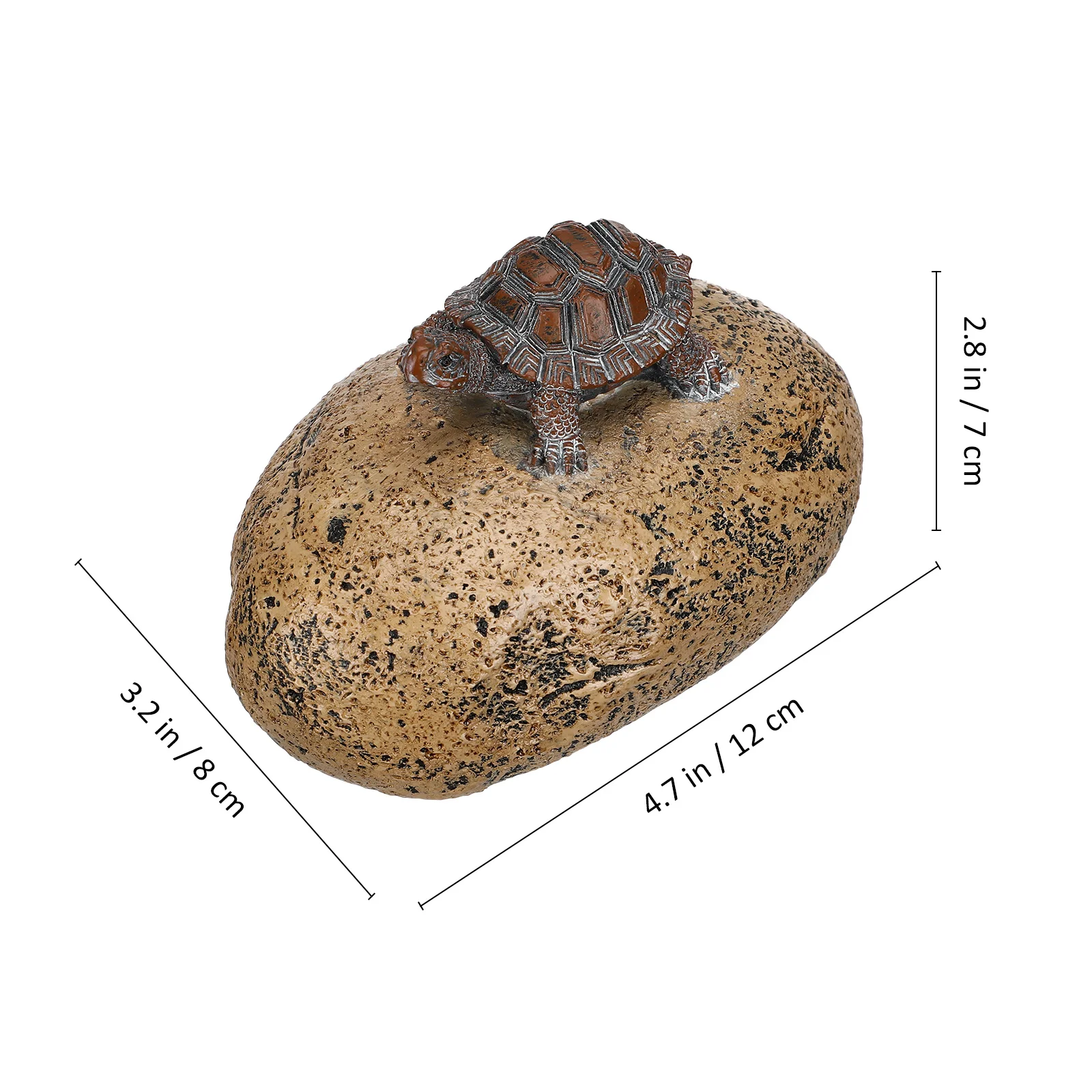 Resin Key Box Lifelike Rock Turtle Design Outdoor Key Holder Hidden Storage Garden Decor Fake Waterproof Secure