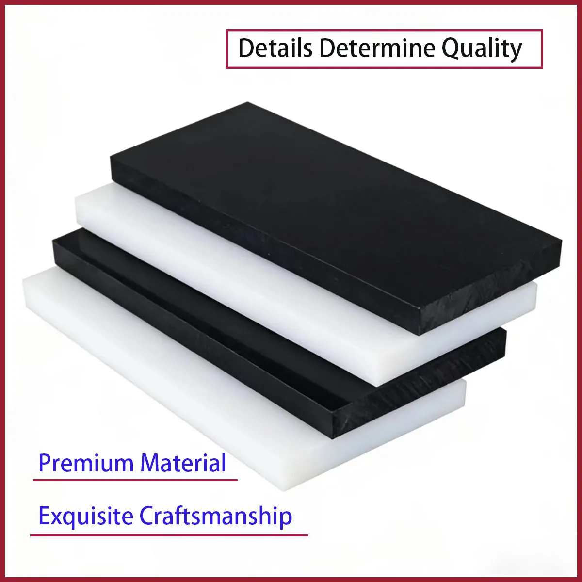 2-30mm Thickness High-Density Polyethylene Board, Wear-Resistant Black/White PE Sheet, Industrial Engineering Plastic Panel
