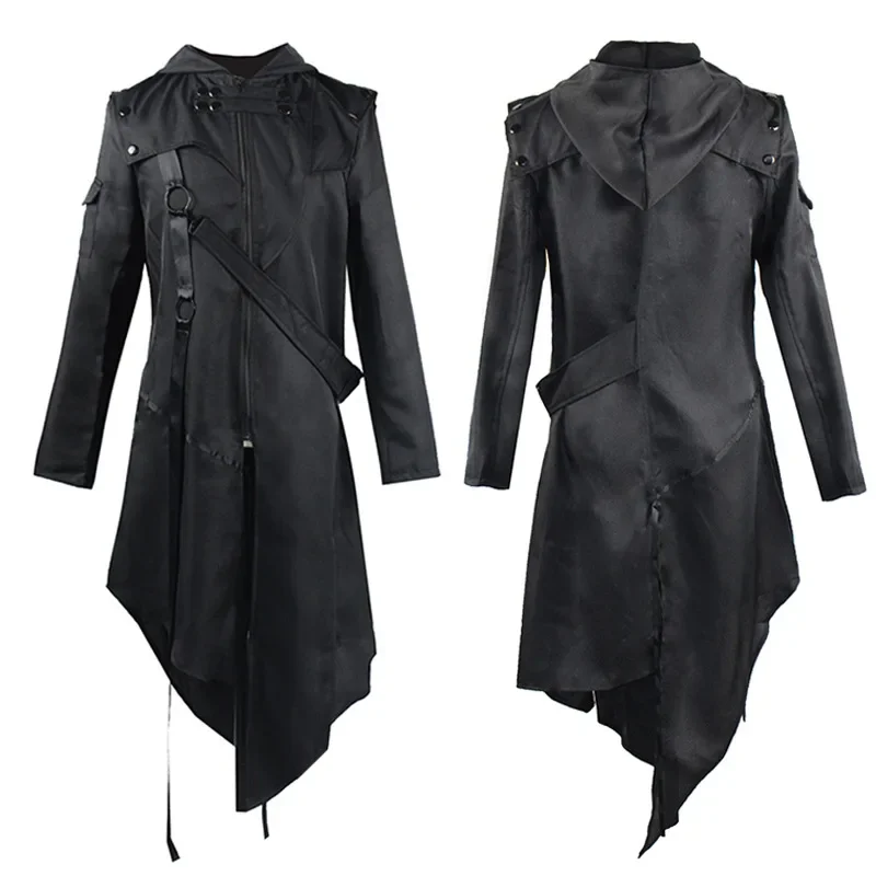 

Medieval Gothic Cosplay Costume Coat for Men Victorian Steampunk Tailcoat Halloween Carnival Party Stage Performance Cos Outfits