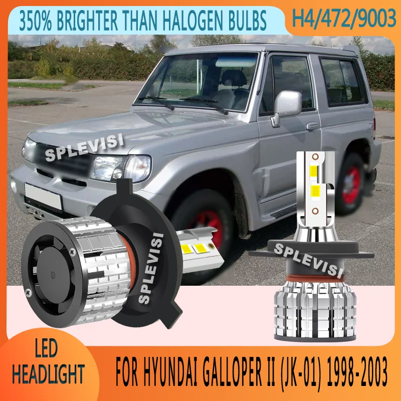 

Tool-free Install Improve Night Vehicle Safety LED Headlight Bulbs For Hyundai Galloper II (JK-01) 1998 1999 2000 2001 2002 2003