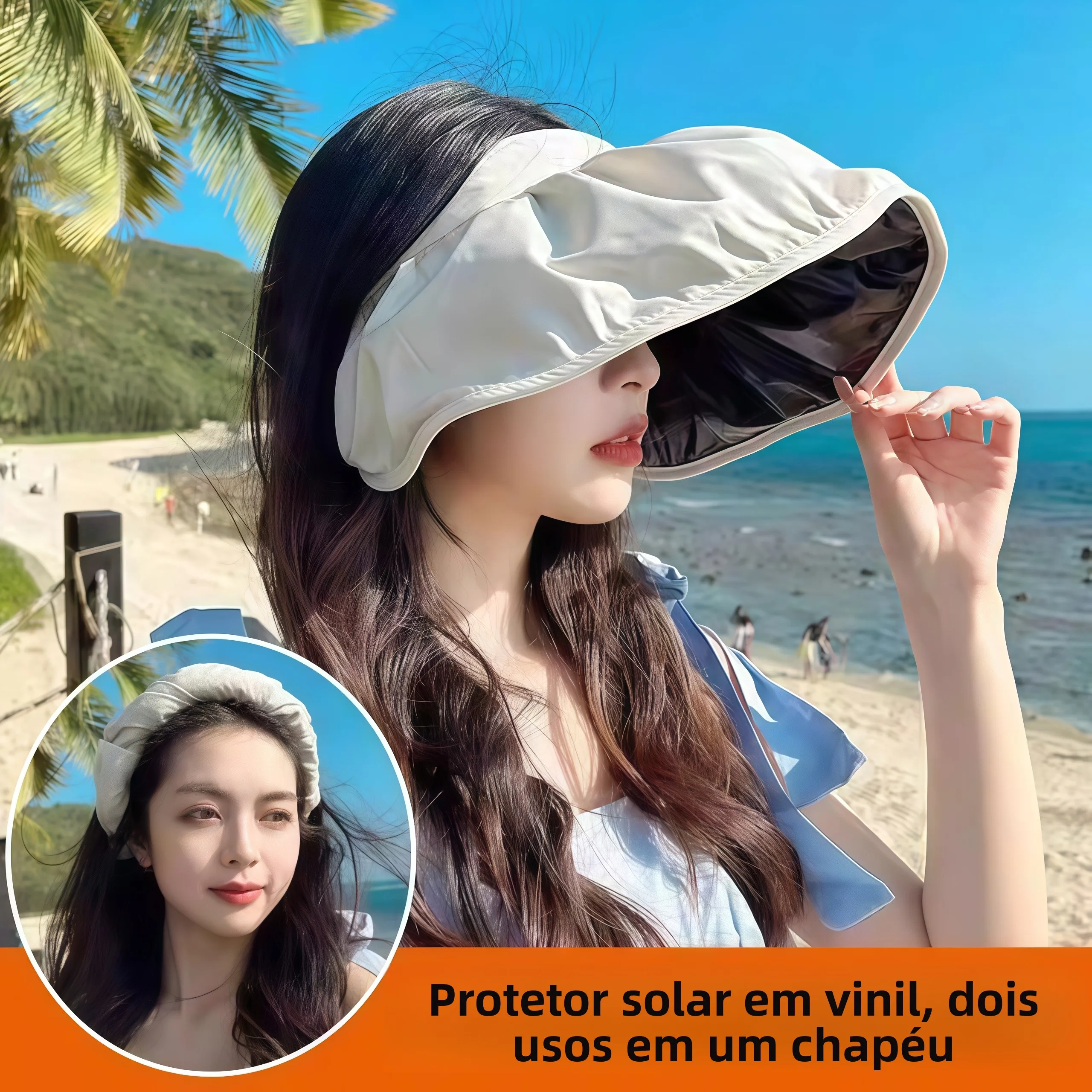 summer-portable-ladies-sun-hat-large-brim-face-covering-shape-hair-banding-cap-korean-style-sunscreen-hat-fashionable