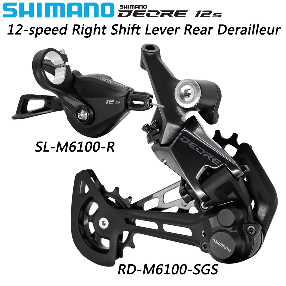 SHIMANO DEORE M6100 12 Speed Derailleur MTB Bike SL-M6100-R Right Shift Lever RD-M6100-SGS Rear Derailleur Bicycle Parts