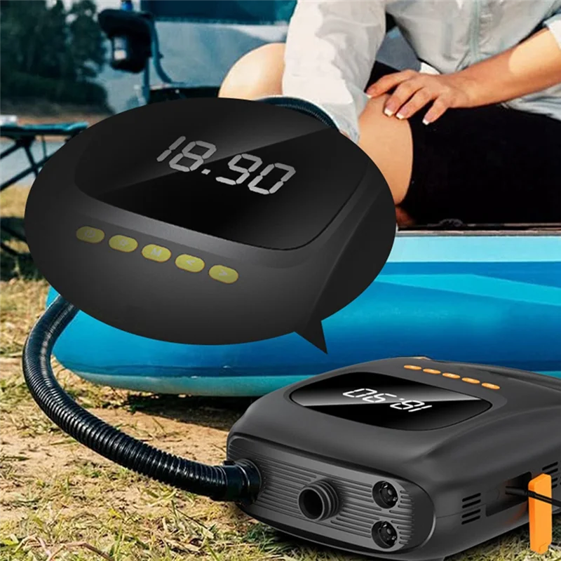 

Portable Electric SUP Pump Dual-Stage Inflation High Pressure Portable For Paddle Boards Kayaks Boats Efficient Inflation