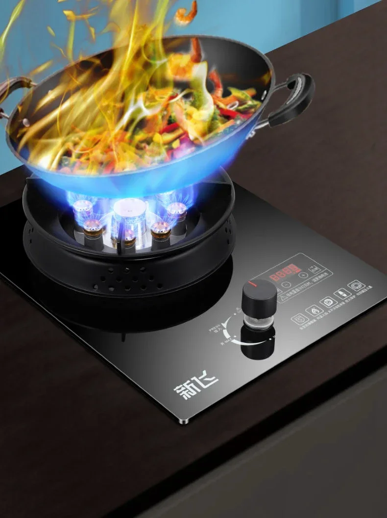 Gas stove, single stove, household official natural gas stove, embedded fierce fire liquefied gas single eye desktop