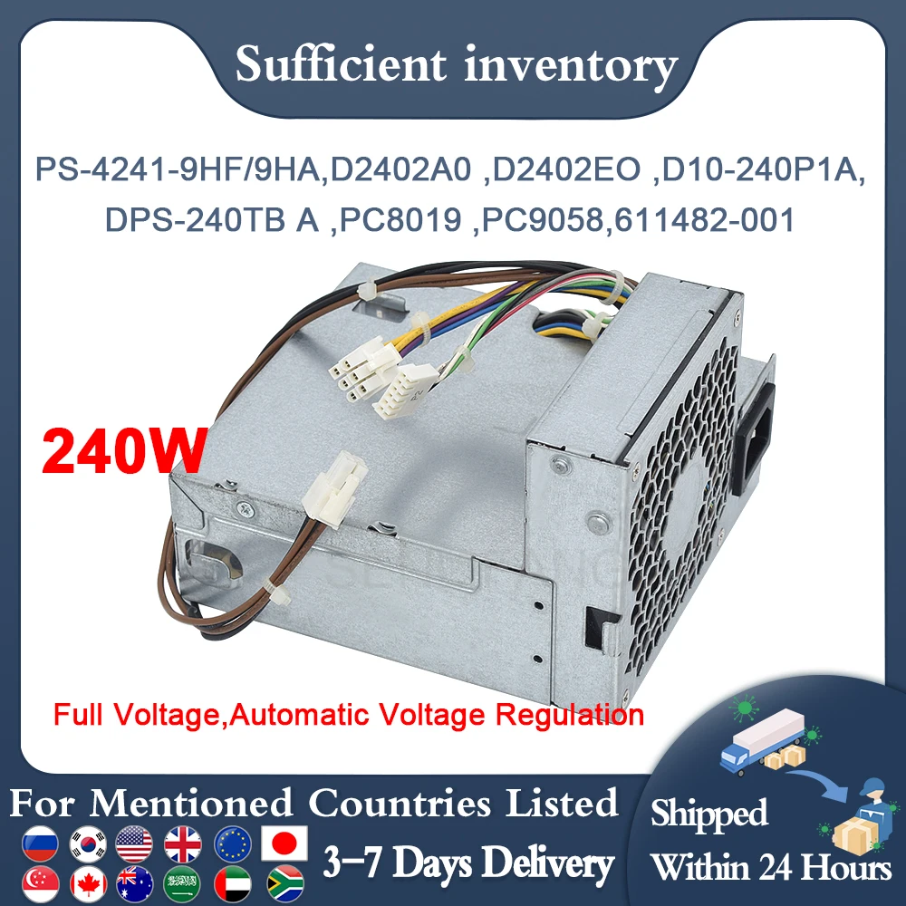 

Used For HP 6200 8000 8300 240W PSU 611481-001 611482-001 613763-001 503376-001 HP-D2402A0 HP-D2402EO DPS-240TB A PS-4241-9HF