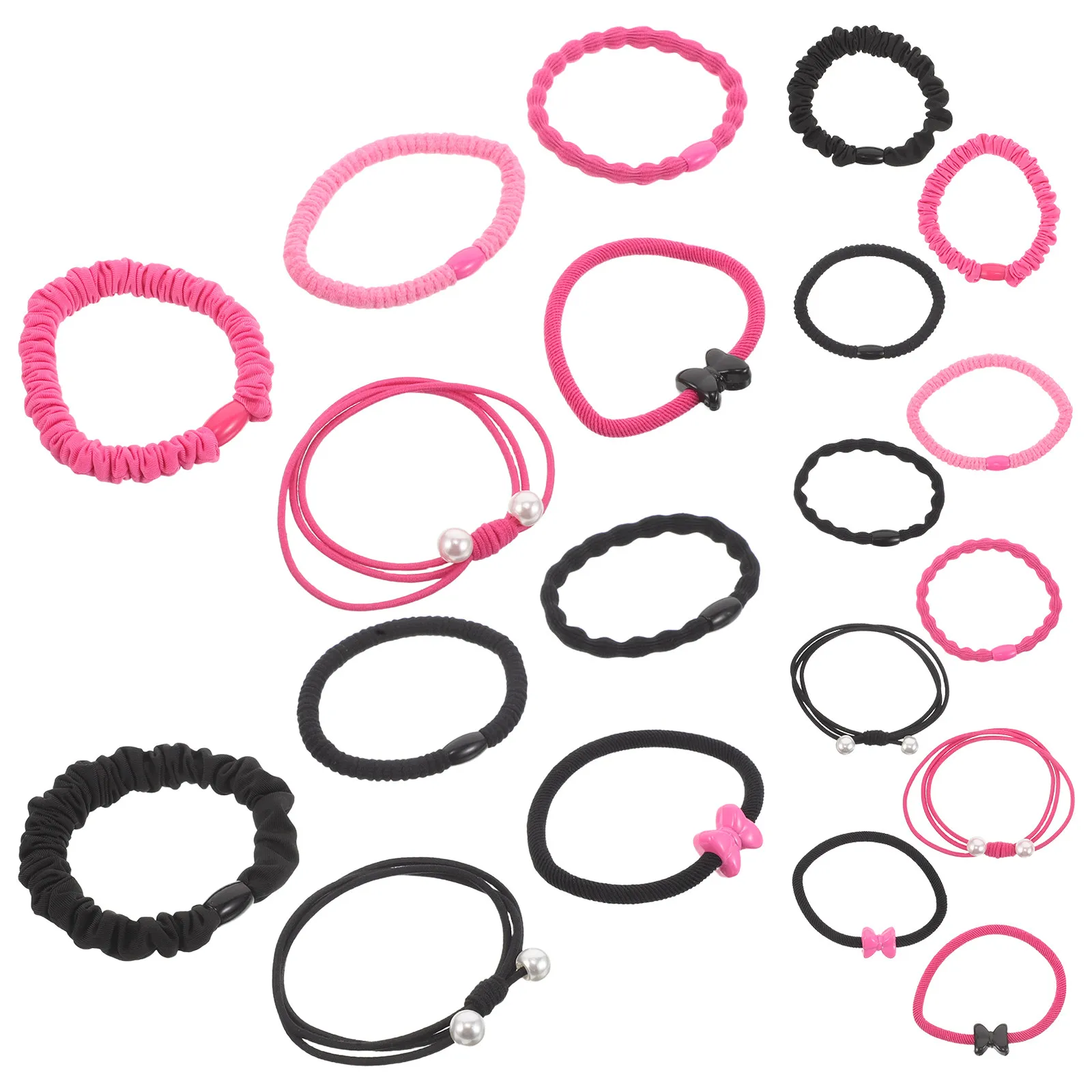 20Pcs Cute Hair Ties Butterfly Scrunchies High Elasticity Colored Hair Elastics for Girls Daily Wear Party Styling No Damage