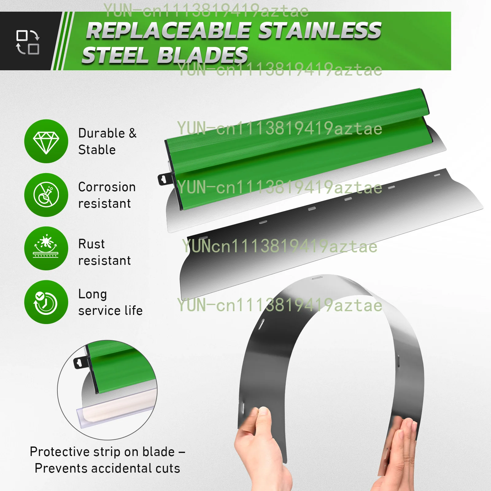 5pcs/set Putty Scraper Tool 15/25/40/60/80cm Drywall Skimming Flexible Blade Knockdown Spatula