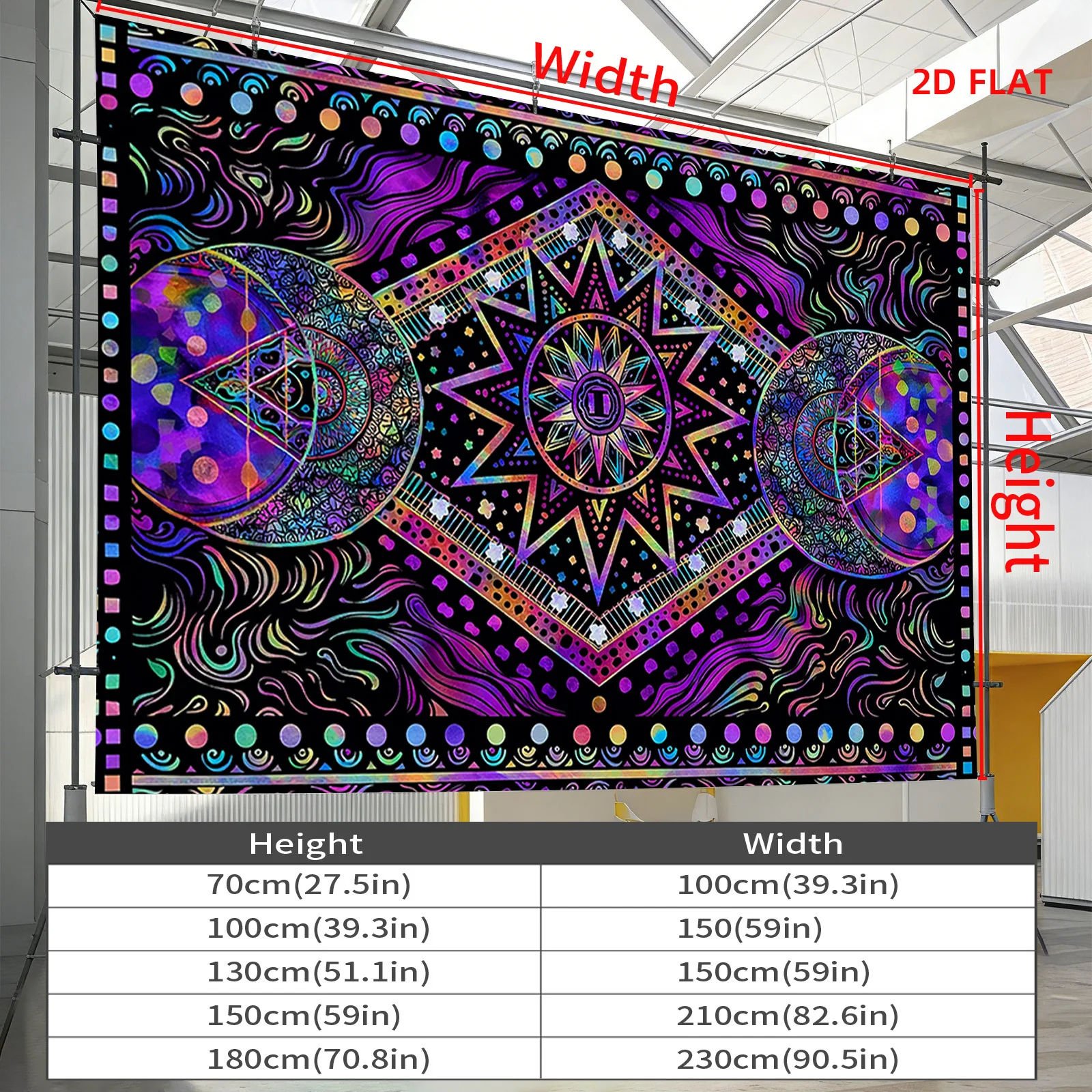 Boho Zodiac Astrology Celestial Tapestry Wall Hanging Cosmic Mandala Bohemian Universe Planets Decoration Art Mystical Spiritual
