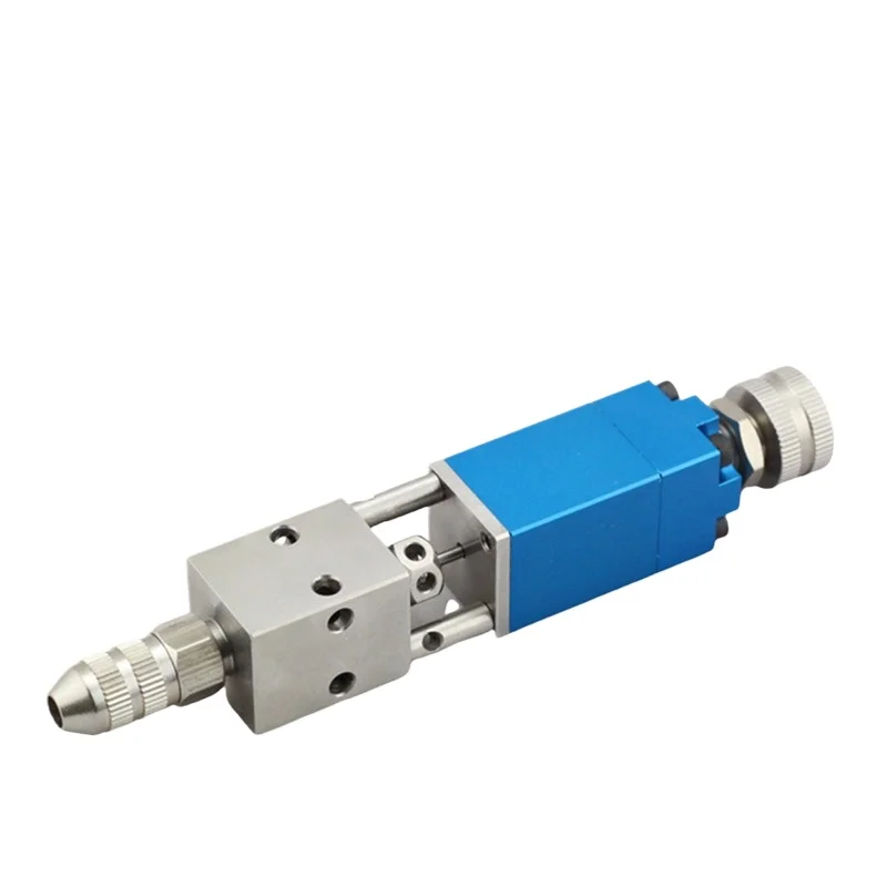 For Stainless Steel Plunger Type Dispensing Valve Reacting Square Precision UV Glue Valve Thread