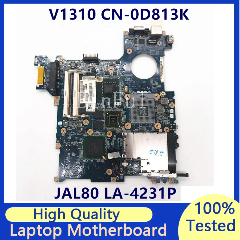 

CN-0D813K 0D813K D813K Mainboard For Dell Vostro 1310 Laptop Motherboard G86-631-A2 JAL80 LA-4231P 100% Full Tested Working Well