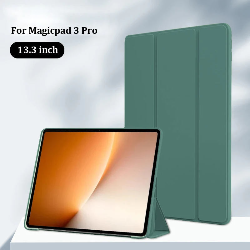 

For Honor MagicPad 3 Pro 13.3 inch 2025 Case Trifold PU Leaher Soft TPU Back Stand Tablet Shell For Magic Pad 3 Pro Case YLP-W00
