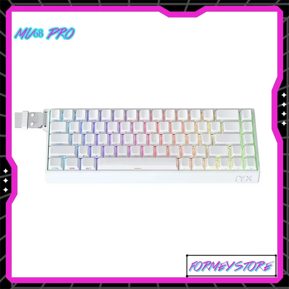 IYX MU68 Pro RGB Backlit Magnetic Switch Hot Swap Mechanical Keyboards Wired Aluminium Alloy 8k RT0.04 E-sport Custom Keyboard