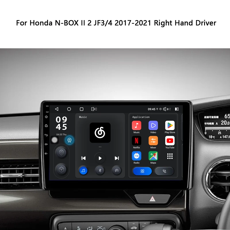 Idoing10.2“Car Stereo Android Radio Player For Honda N-BOX II 2 JF3/4 2017-2021 RHD Head Unit Multimedia Video GPS Navigation