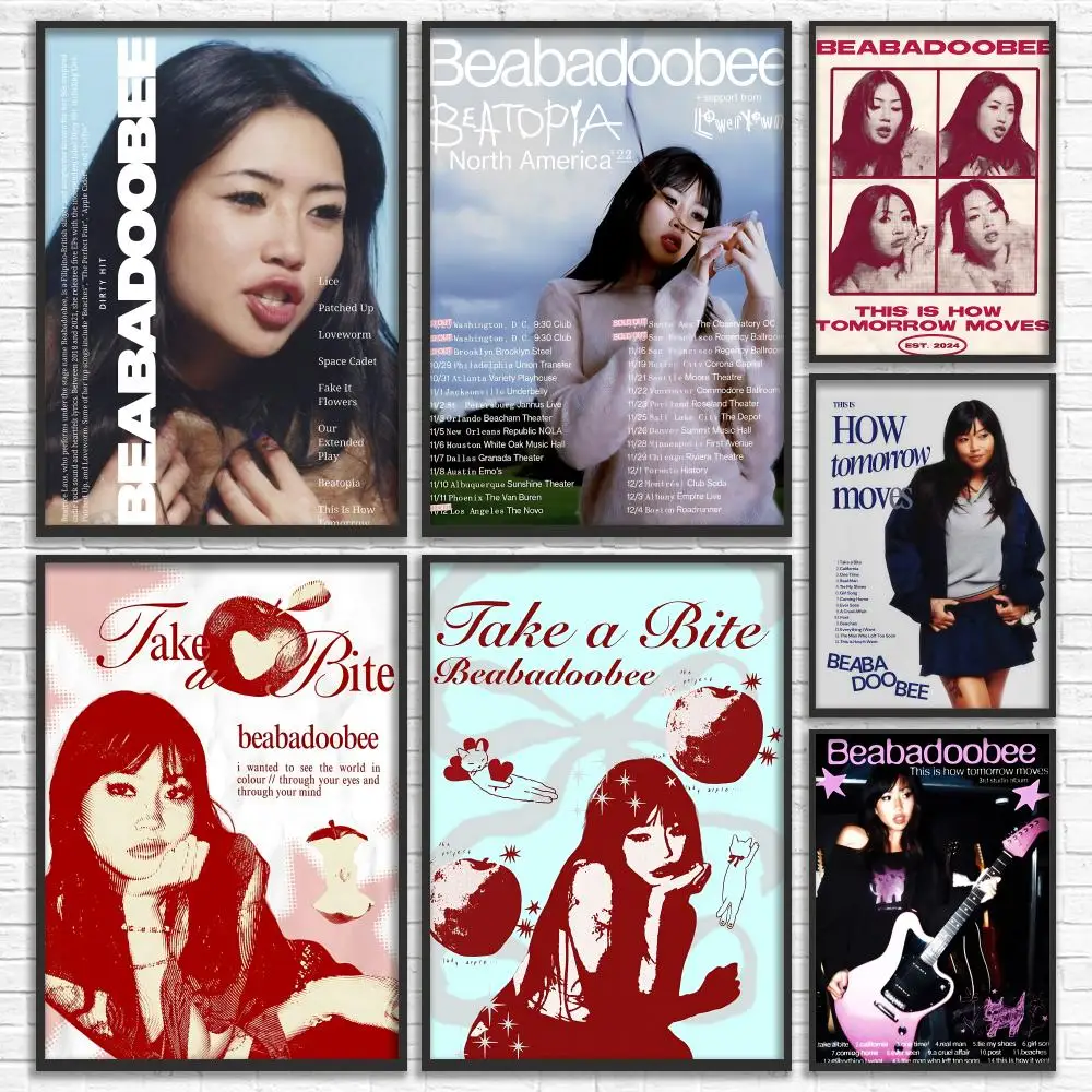 Indie Pop Singer B-Beabadoobee Poster Versatile HD Waterproof Wall Art Self-Adhesive Decor for Any Space Ideal Gift