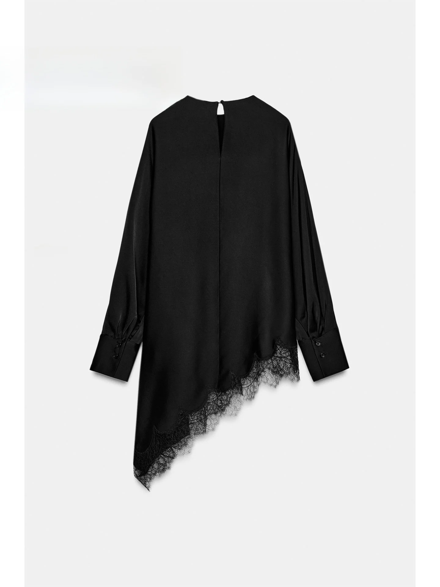 Romántico Sle asimétrico encaje empalme mujer irt primavera 2026 único hermoso diseño Casual suelto ajuste largo Sve