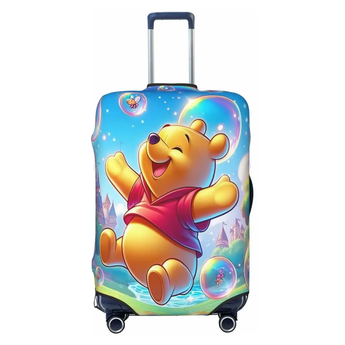 

Cartoon Bear Winnie The Pooh Luggage Cover Elastic Travel Suitcase Protective Covers Suit For 18-32 inch