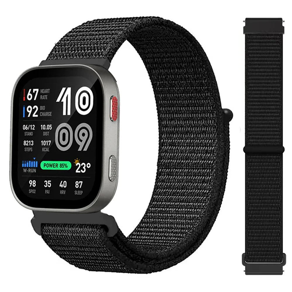 Bracelet en Nylon de 20mm 22mm, pour Huami Amazfit BIP MAX/CHEETAH 2 Pro, Amazfit Active 3 Balance 2 GTR 4/2e/3 GTS 3 4/2mini