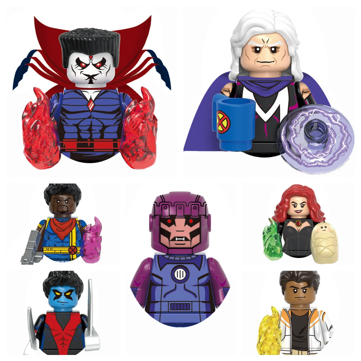 X-men Sunspot Magneto Hot toy Marvel Nightcrawler Bishop Brick Toy Mini action animated character Building blocks party gift