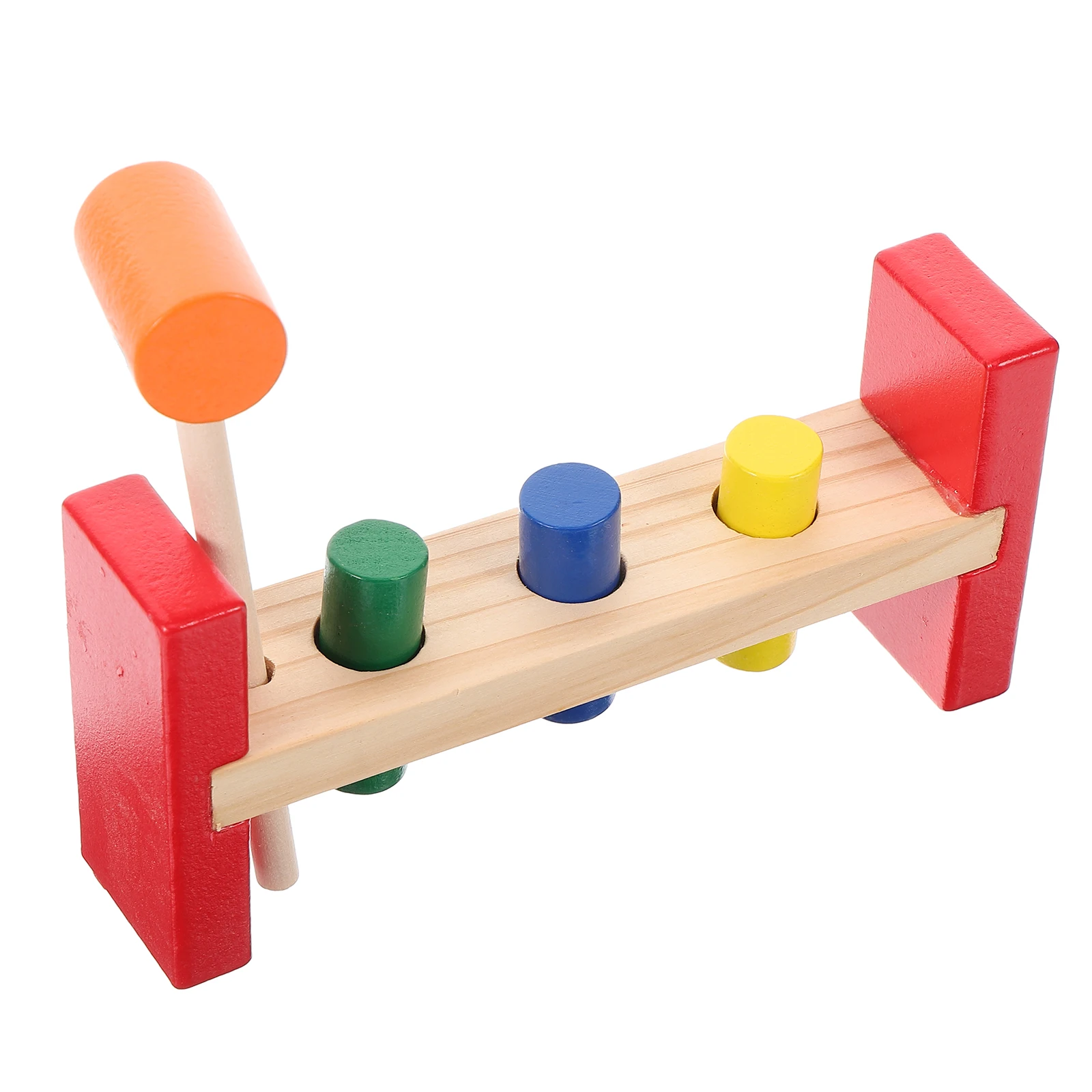 1 conjunto de martelo de madeira reconhecimento de cor aprendizagem precoce batendo jogo para crianças da criança percussão brinquedo educacional correspondência