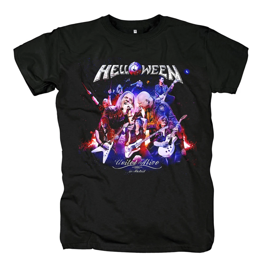 New Heavy Metal Power Metal Helloween Band T Shirt Vintage Mens Fashion Summer Tee Tops Casual Harajuku Streetwear Cotton Tshirt