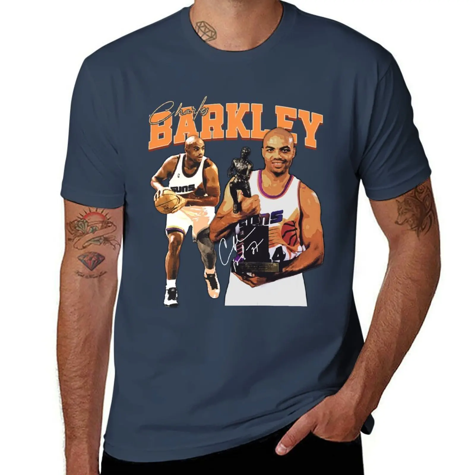 

Charles Barkley Chuck Basketball Vintage Retro 80s 90s Rap Style T-Shirt anime t shirts oversize T-Shirt
