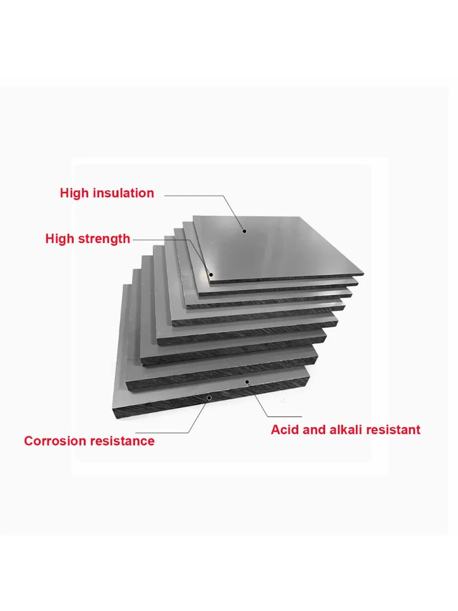 Thick 2/3/4/5/6/8/10-30mm Gray PVC Board Plastic Hard Sheet For Electronic Equipment Etc 100x200/200x200-300x400mm