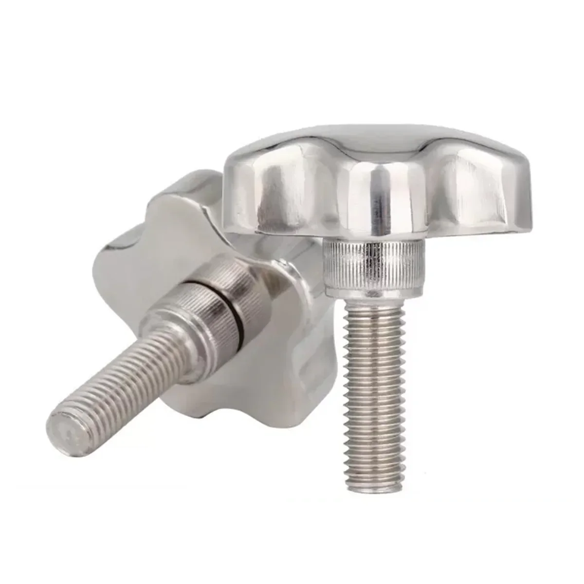 

1Pcs 304 Stainless Steel Plum Blossom Star Fastening Knob Handwheel Screw M6M8M10M12M14M16