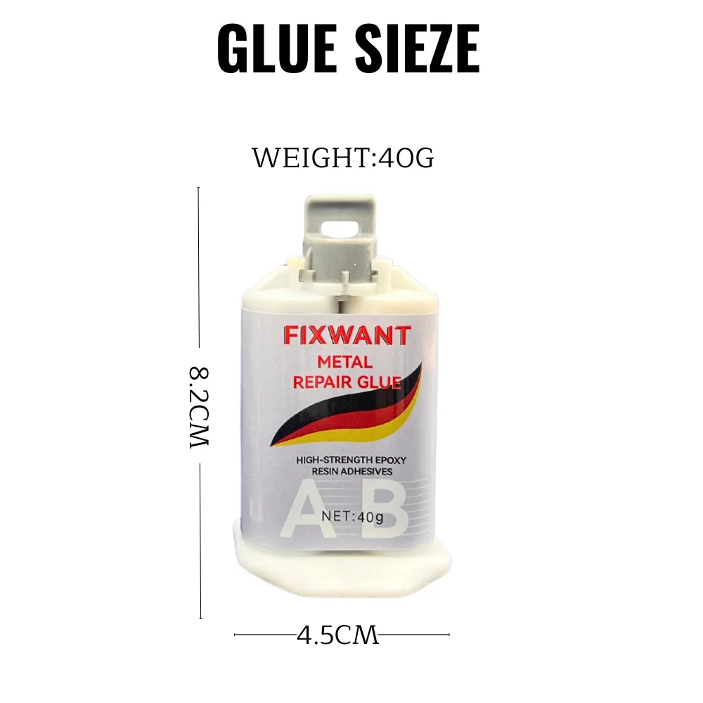 Imagem -06 - Fixwant-adesivo de Reparo Metálico Industrial com Putter Selante de Ligação Agente de Costura de Solda Fundição ab Glue Alta Resistência 40g 80g