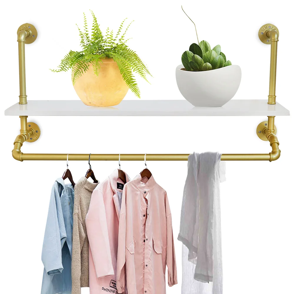 

Clothes Rack with Storage Platform, Freestanding Design with Shelves, Modern Triangular Storage Solution for Bedroom, Laundry