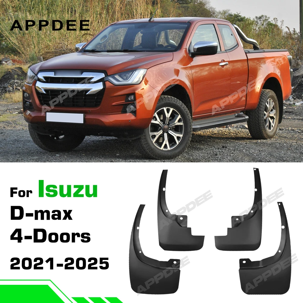 

For Isuzu D-max 4 doors 2021-2025 Fender Mudflaps Splash Guards Mudguards Mud Flaps car Accessories