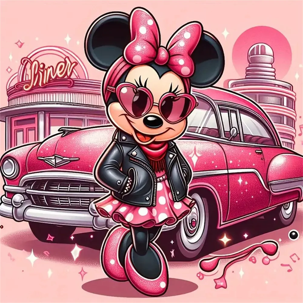 

Дисней мультфильм DIY алмазная живопись Минни Маус Алмазная мозаика автомобиль картина из страз вышивка Новое поступление уникальный подарок