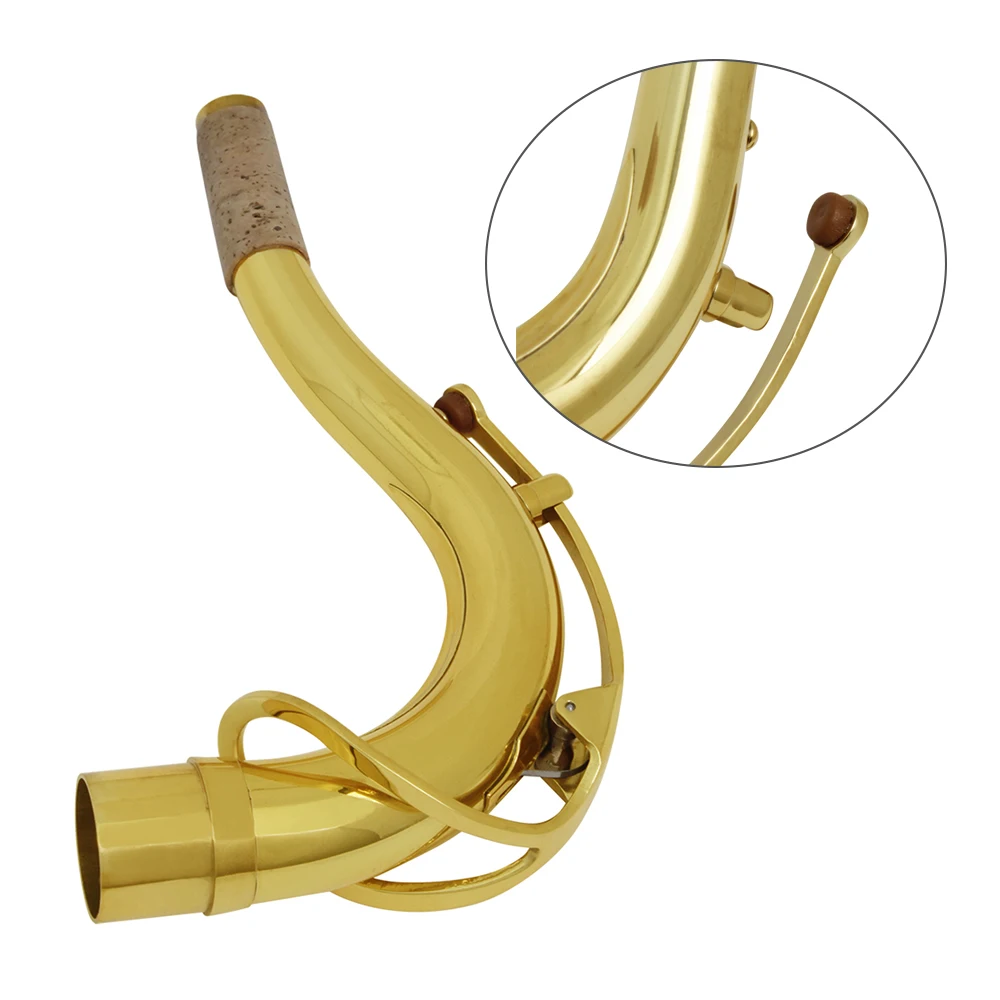 Brass Tenor Saxophone Sax Bend Neck 27.8mm Saxophone Accessores Parts Cork Sheet Woodwind Instrument