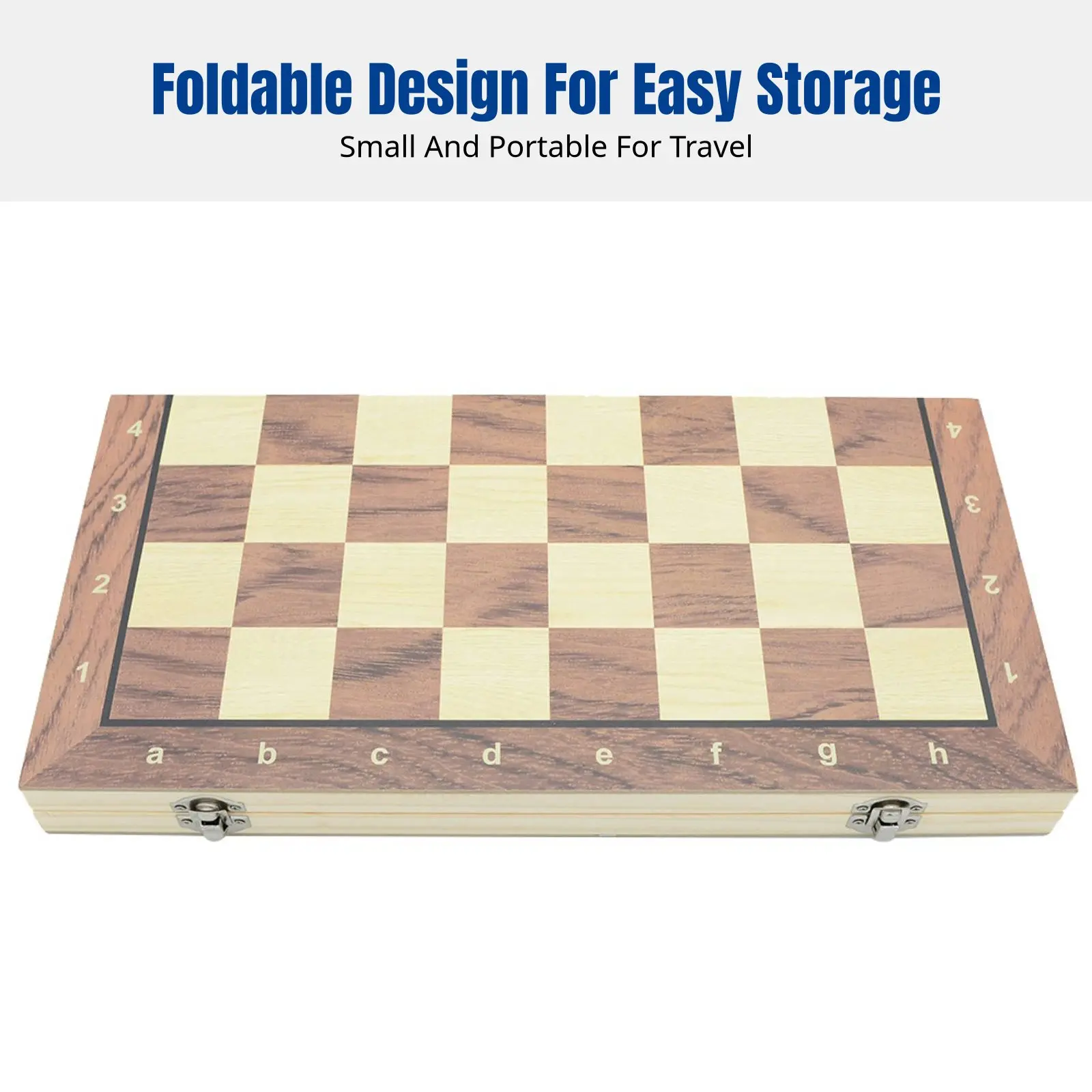 

Foldable Triple-Function Wooden Chess Set, Chess, Checkers, Backgammon, Desktop Board Game
