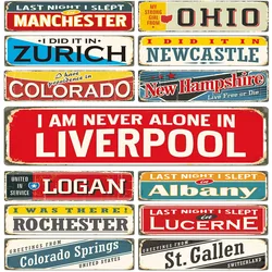 Outdoor Metal Tin Signs Instagram Style Liverpool Street Signs Amusement Park Scenic Retro Road Signs Country Retro Decorative