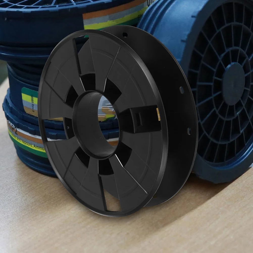 2 قطعة ثلاثية الأبعاد خيوط بكرة صغيرة حامل خيوط تخزين رفوف ورشة عمل سوداء تمديد الحبل بكرة ملحق الحبل