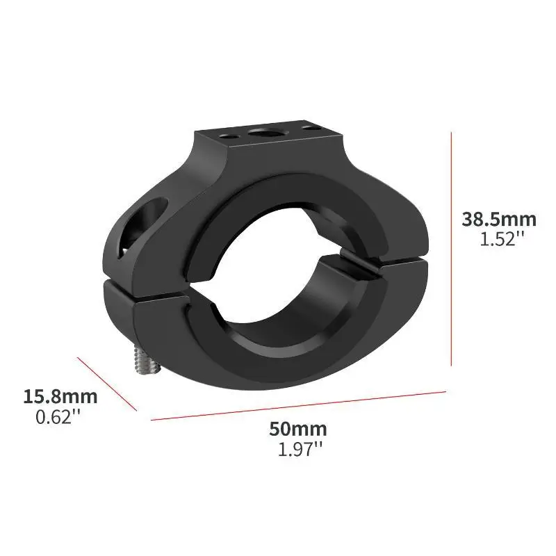 Motorcycle Bicycle Handlebar Clamp Phone Holder Non-Slip Adjustable Flashlight Stand for Mountain Off-Road Riding