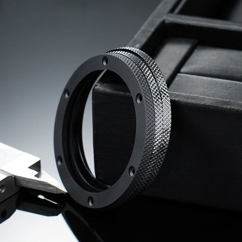 عالية الجودة الأسود مشرق حلقة من السيراميك ساعة الحافة إدراج ل Hublot الانفجار الكبير 301 44 مللي متر الطلب متجمد ساعة أجزاء الحافة الأمامية