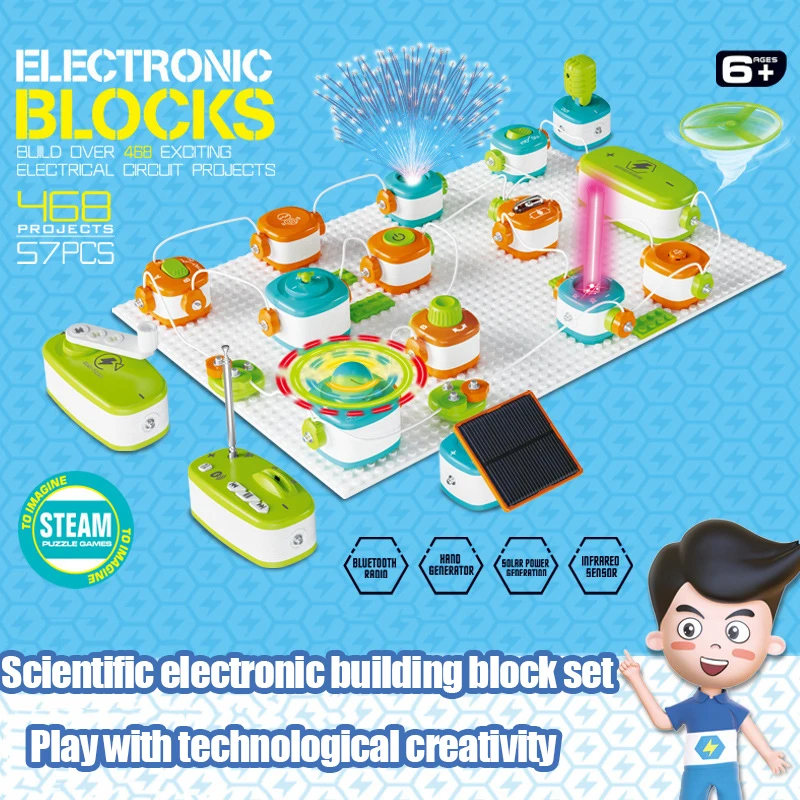

Новый набор электронных конструкторов для детей 2026 года: Игровой набор для экспериментов с электрическими цепями — научная головоломка для мальчиков 6-10 лет, подарок на день рождения