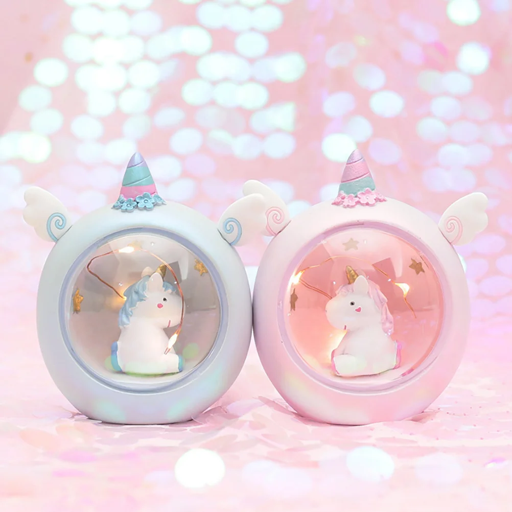 Licorne veilleuse rose chambre décor lampe cadeau étoile lune projecteur lumière pour noël anniversaire saint valentin