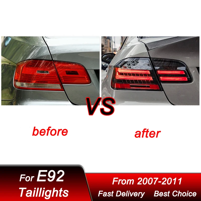 Car Tail Lights For BMW 3 series E92 M3 335 330 E92 2007-2011 new style full LED Dynamic Turn Signal Light Tail Lamp Assembly