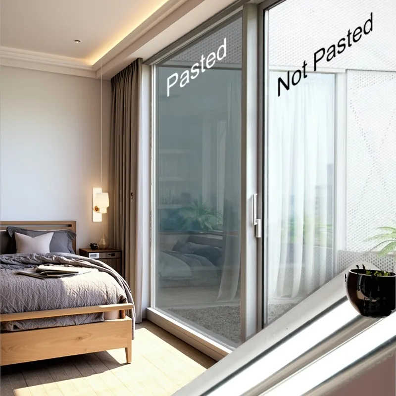 One Way Green Privacy Window Film Static Cling No Glue Heat Control Sun Block for Home Office Bedroom Glass Door Mirror