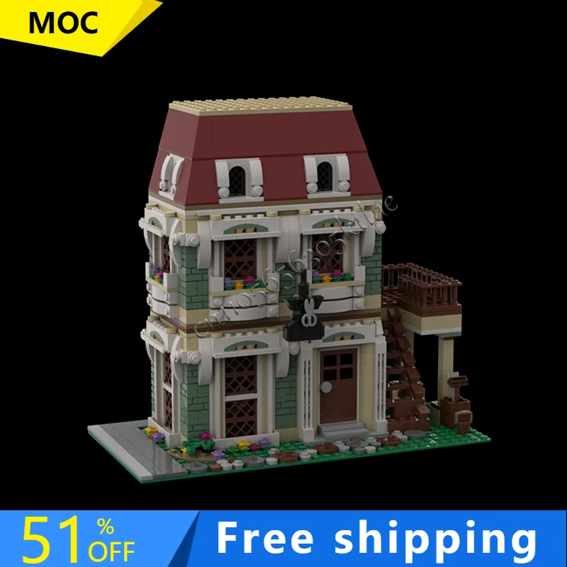 

NEW 1095 Parts Middle Ages Seamstress Shop Building Blocks Retro Architecture Model Display Decoration Toy For Kid Assembly Gift