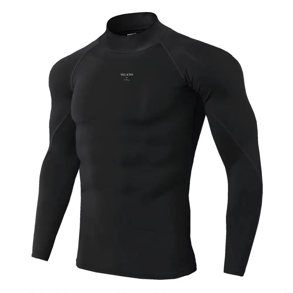 Herren Sport-T-Shirt, schnelltrocknend, für Bodybuilding, Laufen, Langarm-Kompressionsshirt, Fitness-T-Shirt, Herren-Fitness-Oberteil, Herren-Unterwäsche. – Detail 3