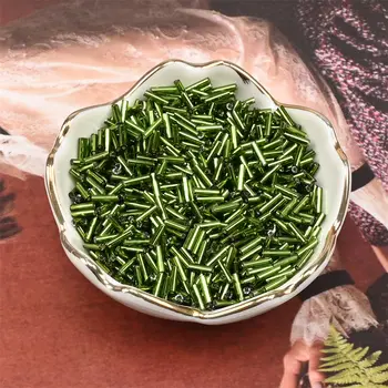 2x6mm 銀色細管珠 玻璃迷你日本珠 用於DIY手鍊首飾製作服裝配件 10 最佳銷售 管珠 - №3