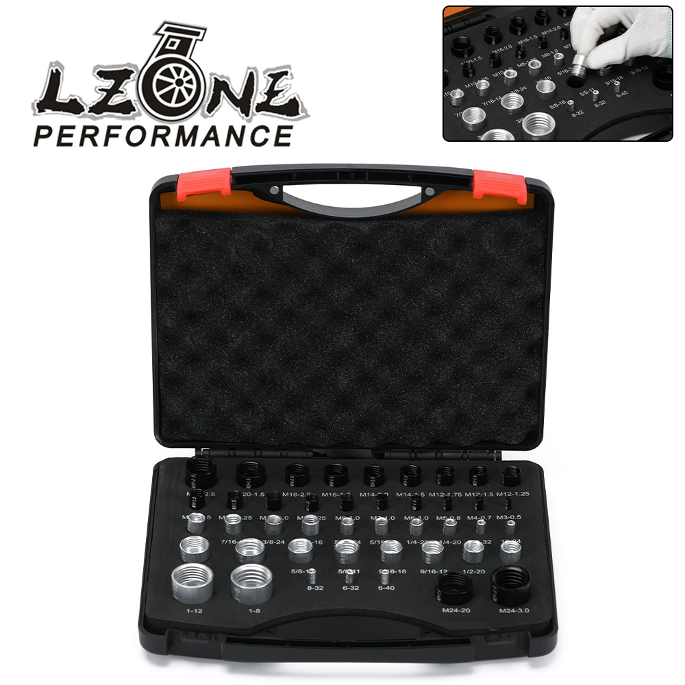 

44PCS Nut & Bolt Thread Checker Tools Metric & Male Female Gauge Box Bolt/Nut Identifier Gauge with Storage Box