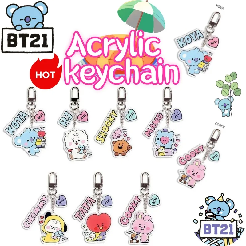 

Акриловый брелок-подвеска BT21 Koya Shooky для рюкзака, милый и модный, для мальчиков и девочек, праздничный подарок