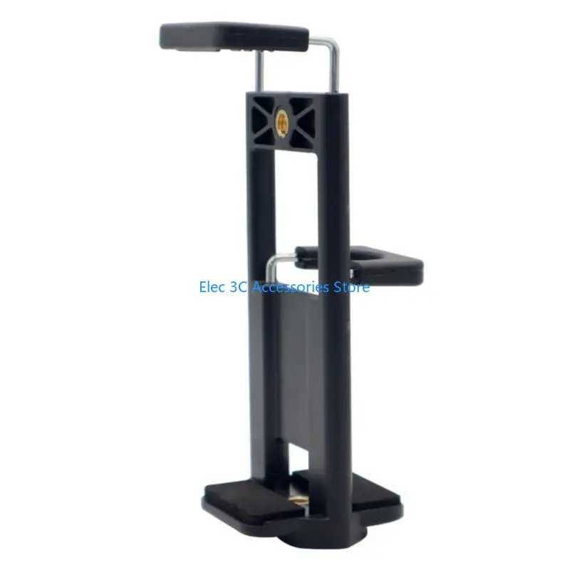 Y51A Double Slot Phone Tablet Clamp With 1/4inch Tripod Mounts Stretchable 19cm Width